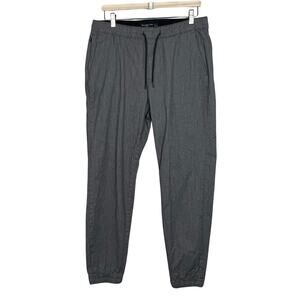 Abercrombie & Fitch Mens Large Stretch Pull On Drawstring Gray Woven Jogger Pant